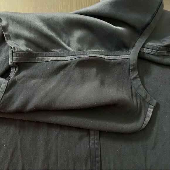 Vince Shift Dress Womens Small Navy Blue Sleeveless V-Neck Viscose Blend Pockets - Picture 8 of 13